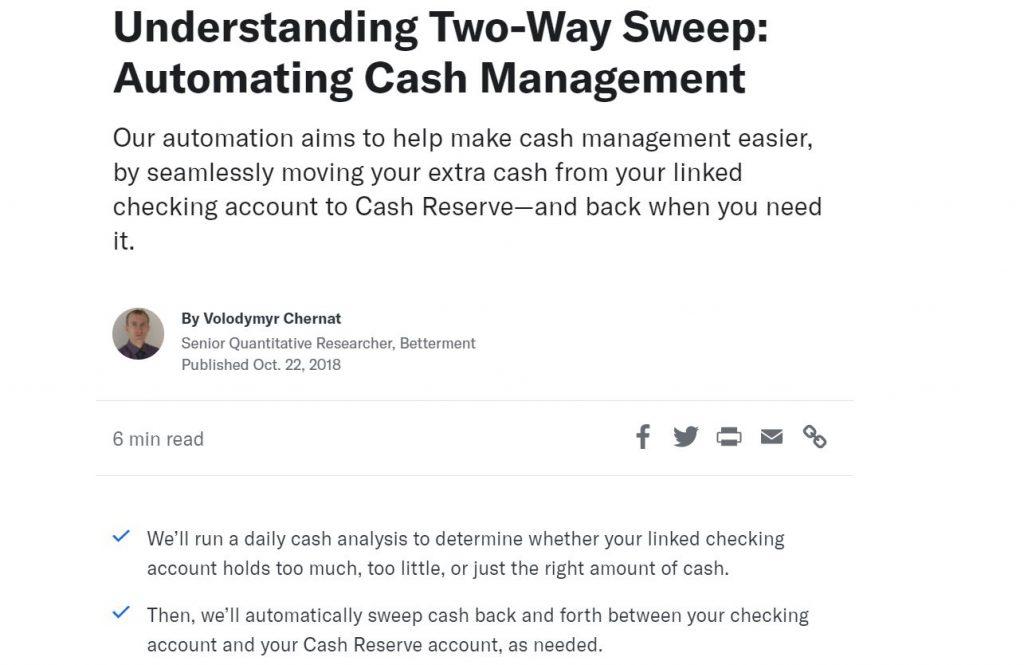 Betterment Two-Way Sweep